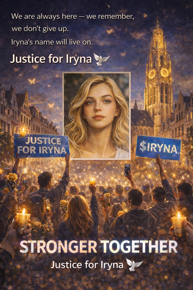Erselsarac's tweet photo. We remember. We stand together.
Iryna’s name will live on.
Justice for Iryna 🕊️
#JusticeForIryna #IRYNA https://t.co/NMkH0g9aiS