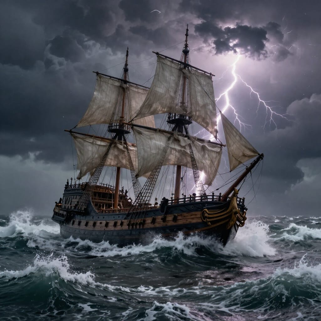 joaoalberto's tweet image. Galeão na tempestade.