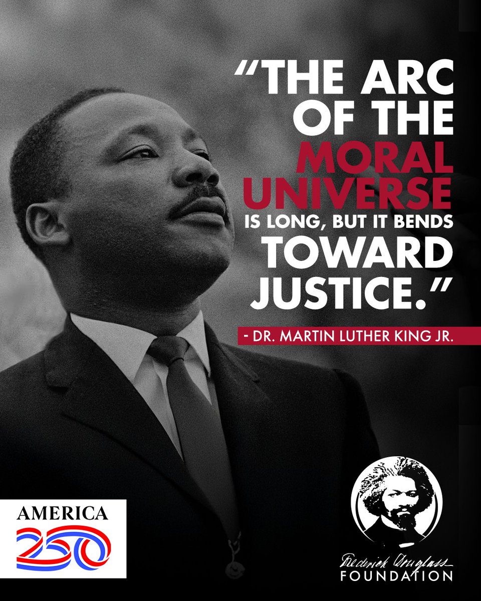 FDFNational's tweet photo. Dr. King and Frederick Douglass, separated by generations but united by conviction: justice is rooted in moral truth, and America must be measured against God’s law and its founding ideals. As we approach 250 years, we honor that call. https://t.co/hmLKVQaJFC