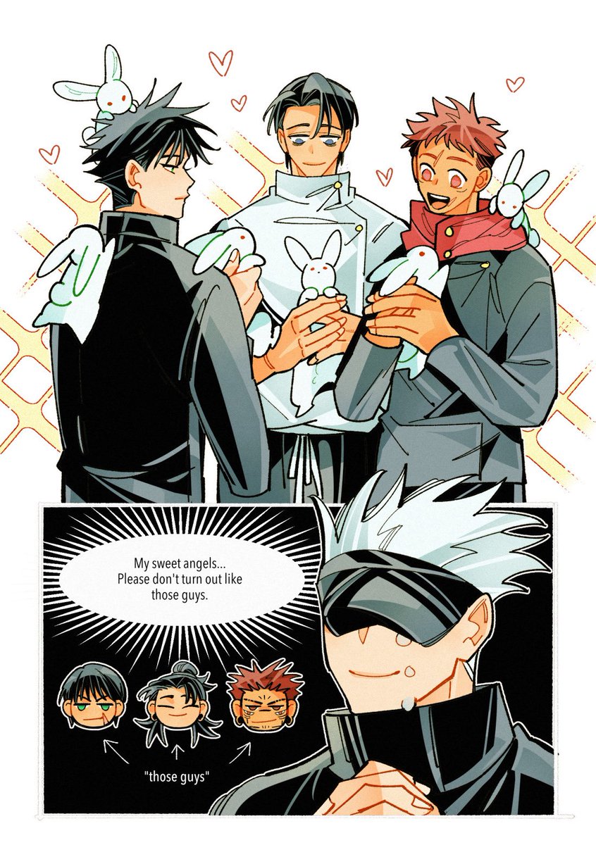 _sunlit_field's tweet image. every time megumi, yuta &amp;amp; yuuji are in the frame together in the new season