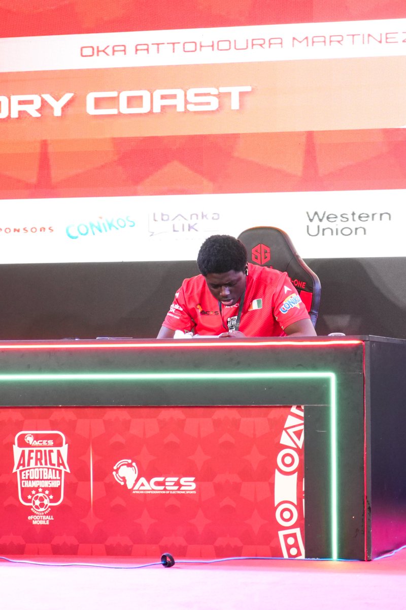 Assise_eSports's tweet photo. Si la Coupe d’Afrique des Nations s’est arrêtée plus tôt pour la Côte d’Ivoire,
En eFootball Mobile, la Côte d’Ivoire est qualifiée pour la finale de la e-CAN 🇨🇮
Portée par OKA Martinez, victoire face au Nigeria (2–0, 1–2, 2–0).
🔜 Finale face au Maroc, champion en titre https://t.co/2Afyaj4AOb