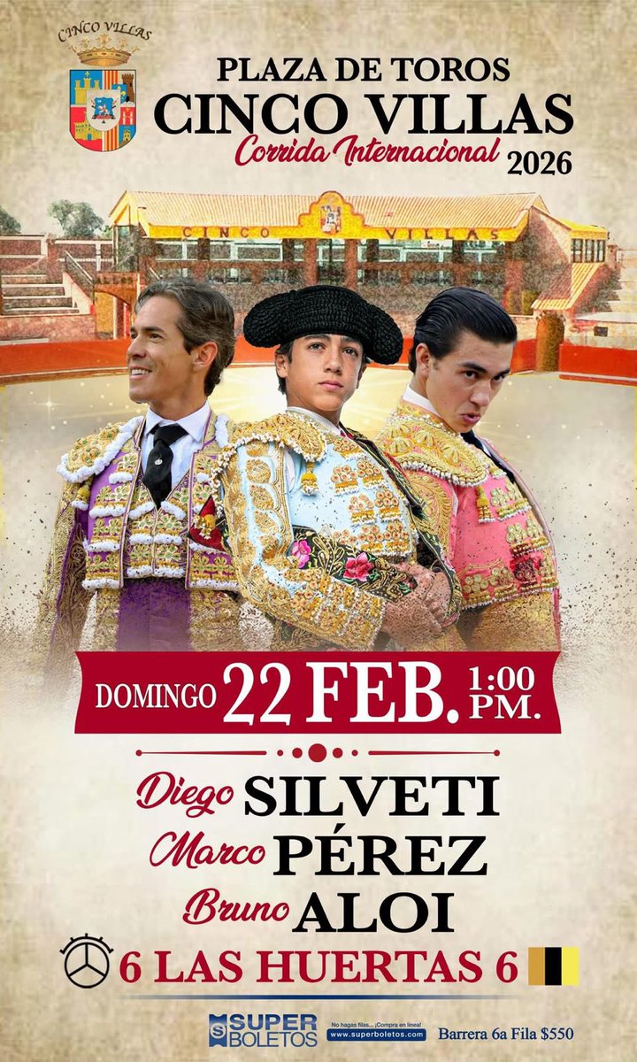 jemcito's tweet photo. Pedazo de Cartel en @CincoVillasMex el 22 de febrero a las 13.00 horas. https://t.co/EyLnWFL2ZG
