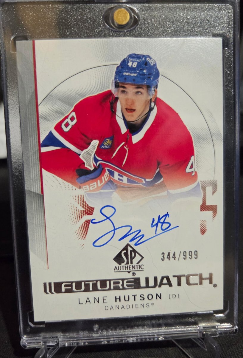 RedNailsII's tweet image. Lane Hutson...the latest hit from @UpperDeckSports 2024/25 SP Authentic.  @CardPurchaser