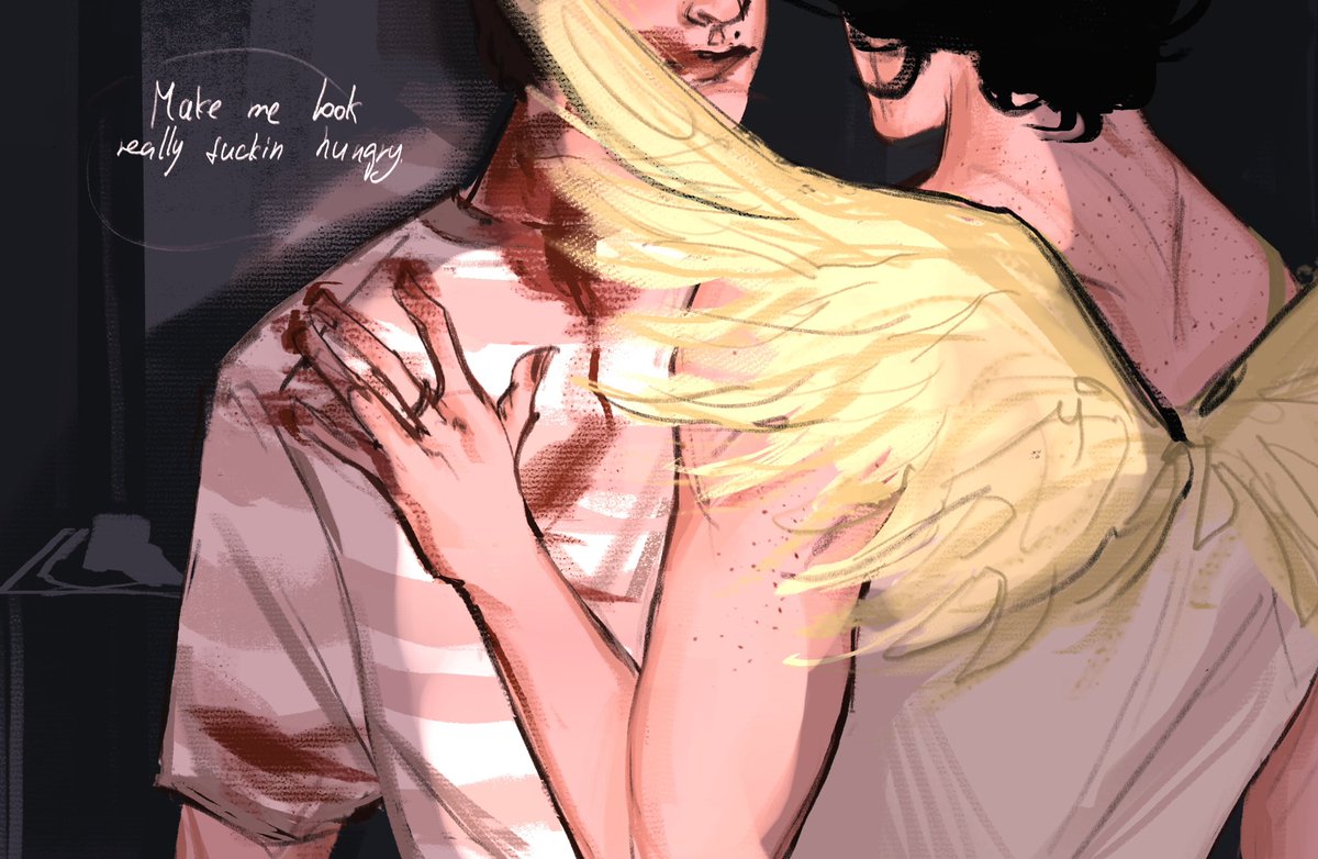 JULJWOO's tweet image. looks like I bit you. 🥩🩸

we all have a hunger (tell me what you need) #byler #StrangerThings5