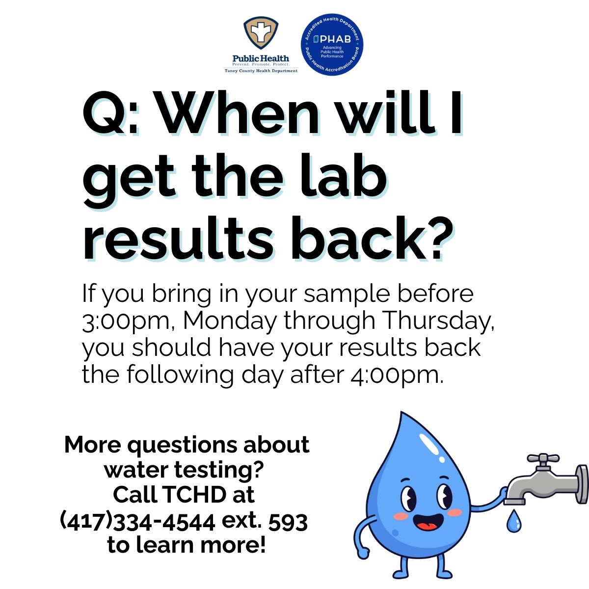 TaneyCoHealth's tweet image. Do you want your private well water tested?💧
Contact Taney County Health Department today: (417) 334-4544 ext. 593!
#WaterTesting #PublicHealth #EnvironmentalHealth