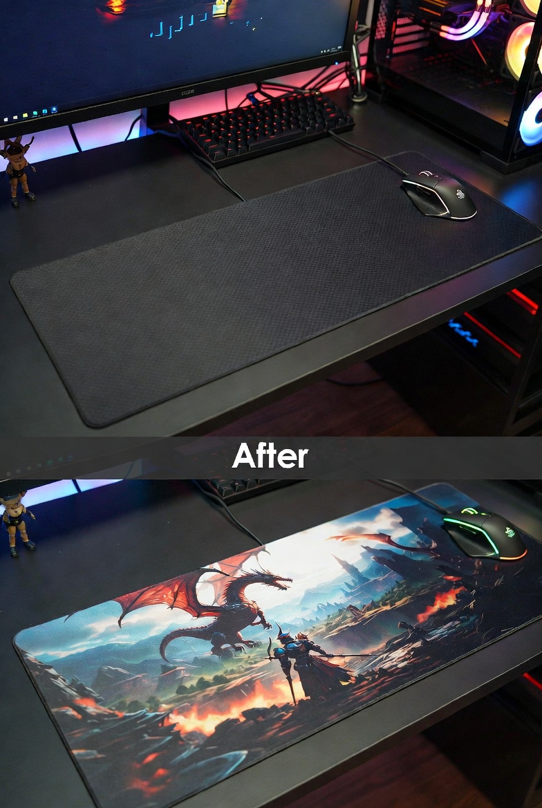 xxxxlmousepad's tweet image. ✨ Desk Setup Transformation | Before ➜ After ✨
Turn your plain desk into a statement with a customized XXXXL mouse pad 🖱️
This before and after shows how a simple upgrade can completely change your gaming or work setup.
#XXXXLMousePad #CustomMousePad #DeskSetup #BeforeAndAfter