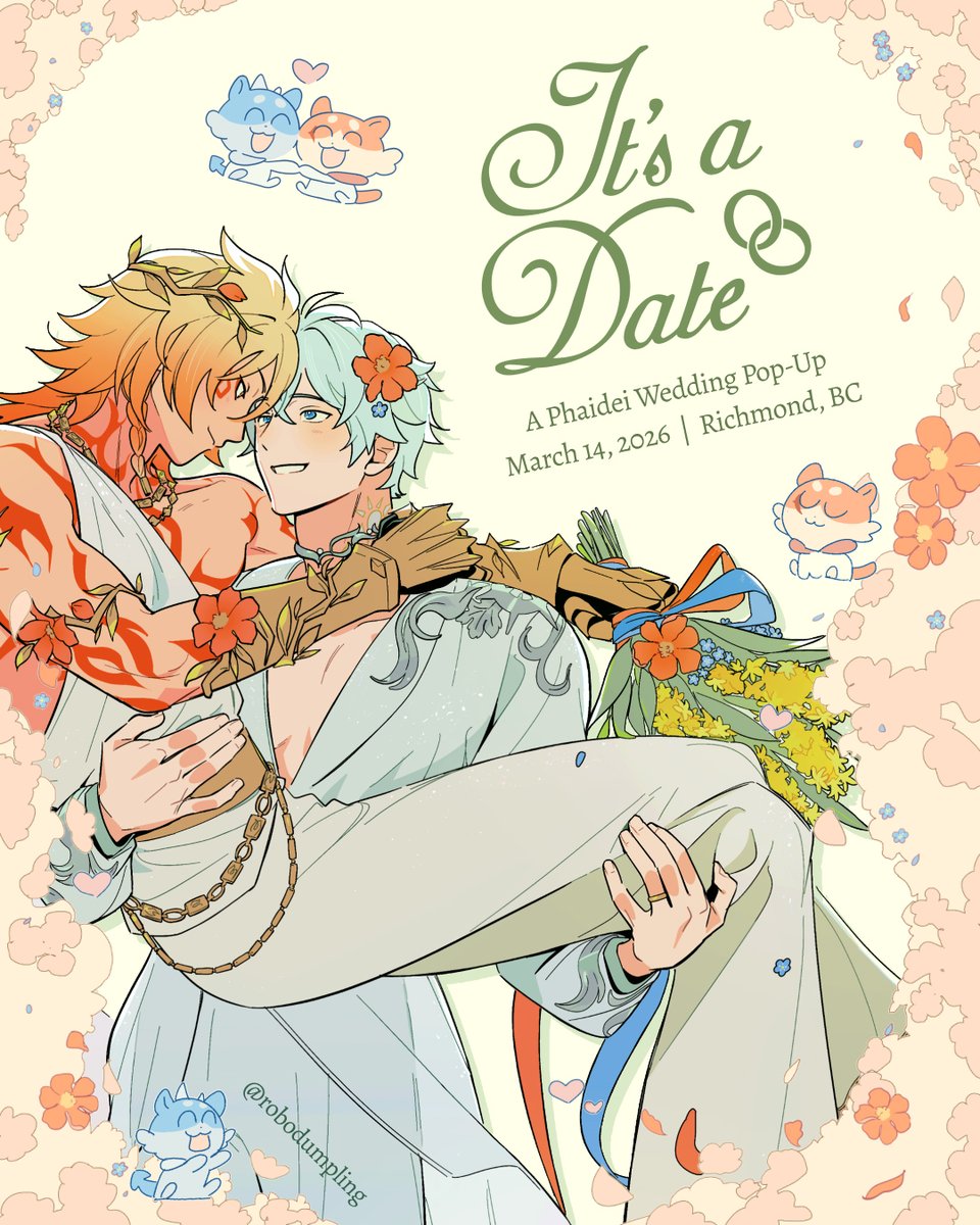 copycat_events's tweet image. 💒It’s a Date!!💍 CopyCat Studio will be hosting a #phaidei  Wedding Pop-Up on March 14, 2026! Featuring exclusive merch from 11 artists, fun activities, and a bouquet toss, please come by for the Wedding of the Century! 

🗓️More info and location: 
phaidei-wedding.carrd.co