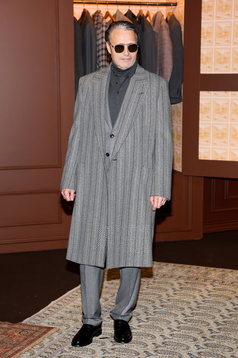 archivedilfs's tweet image. mads mikkelsen attends the zegna fashion show during the milan fashion week.