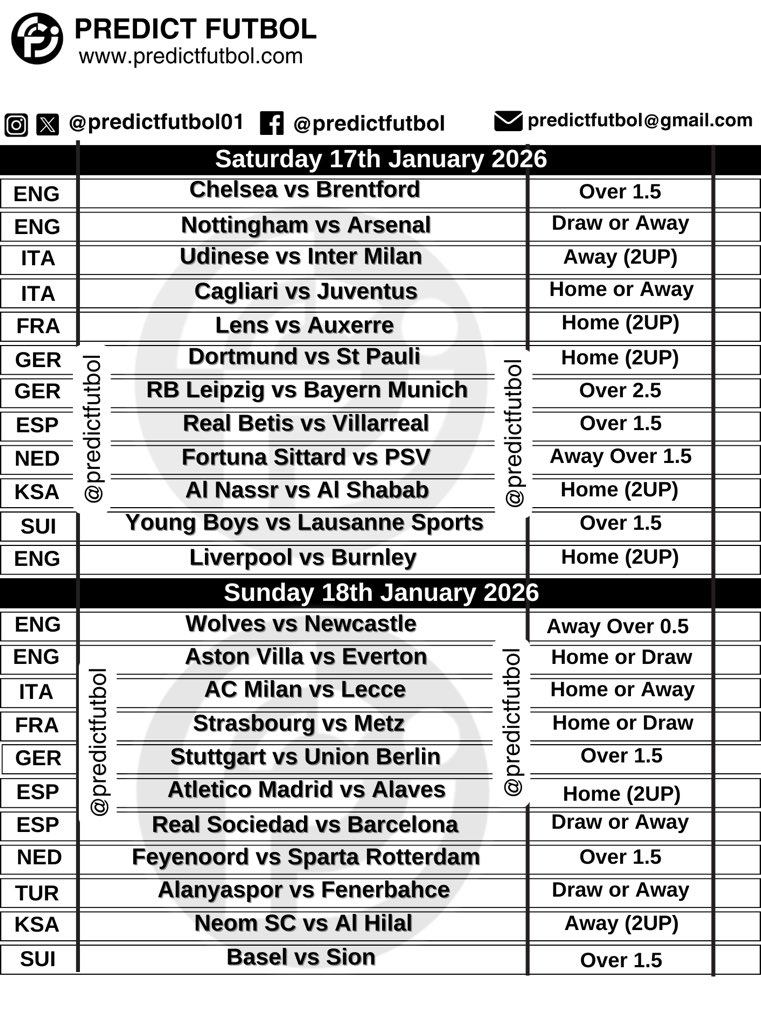 Saturday &amp; Sunday Acca ✅

Follow my backup account 👉 <a href="/predictfutbol02/">Predict Futbol II</a> 

Join our telegram channel here
👉 t.me/+tEVXLi9Q31ZiZ…