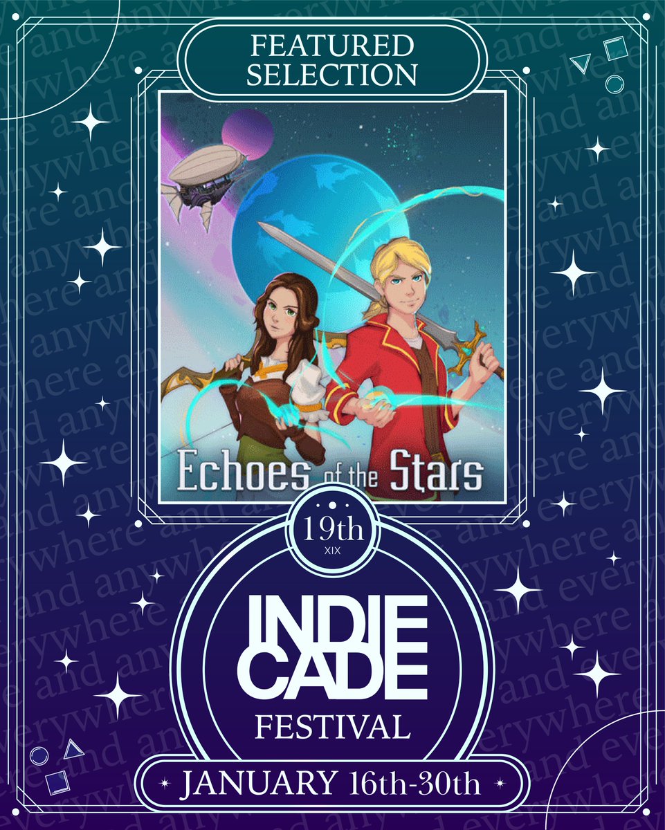 AlchimiaStudios's tweet photo. The 19th annual @IndieCade is live now! We are participating with Echoes of the Stars. Check it out on Steam. 💙
https://t.co/KBkJBf6g0K https://t.co/FJU6cVPBEu