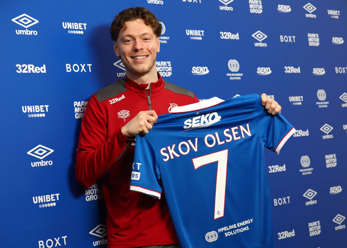 RangersFC's tweet image. ✍️ We can today announce the signing of Andreas Skov Olsen from VfL Wolfsburg on a loan deal until the end of the season, with an option to make permanent this summer, subject to international clearance and the obtainment of a work permit. 

📲 rng.rs/AndreasSkovOls…