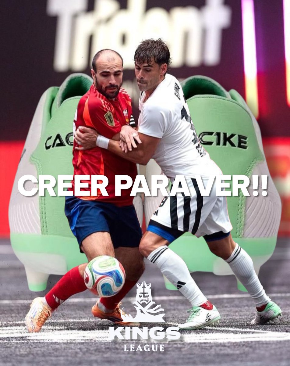 CAC1KEOFICIAL's tweet photo. No son nike, no son adidas ni puma. Los zapatos en los pies de Ezequiel luna son CAC1KE. El creyó 🙏🏻
#KingsLeague #CreerParaVer #DejaTuMarca https://t.co/2pmFcEbaaE