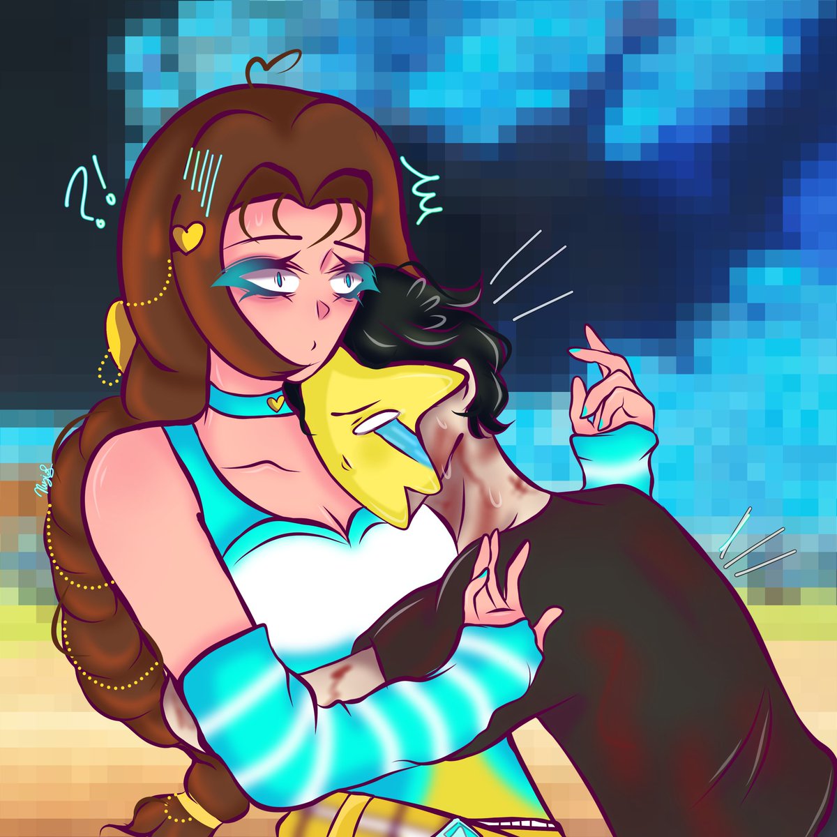 nuzi_of's tweet image. FRAGDUO?? 

⭐- "me ajuda!!"

#arkanisfanart #desenhodababe #funbabe #Sodtz #ArkanisGaleria