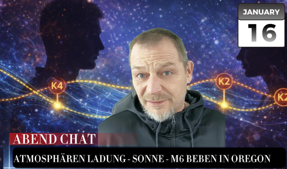 SUNEVO ABEND CHAT - 16.1.2026

Zum Abend nimmt der Sonnensturm an Fahrt auf und die Atmosphäre reagiert, womit es wahrscheinlich, trotz aller positiven Wünsche, wieder eine anspruchsvolle Nacht wird, an die man sich vielleicht schon gewöhnt hat, z.B. in dem man seine