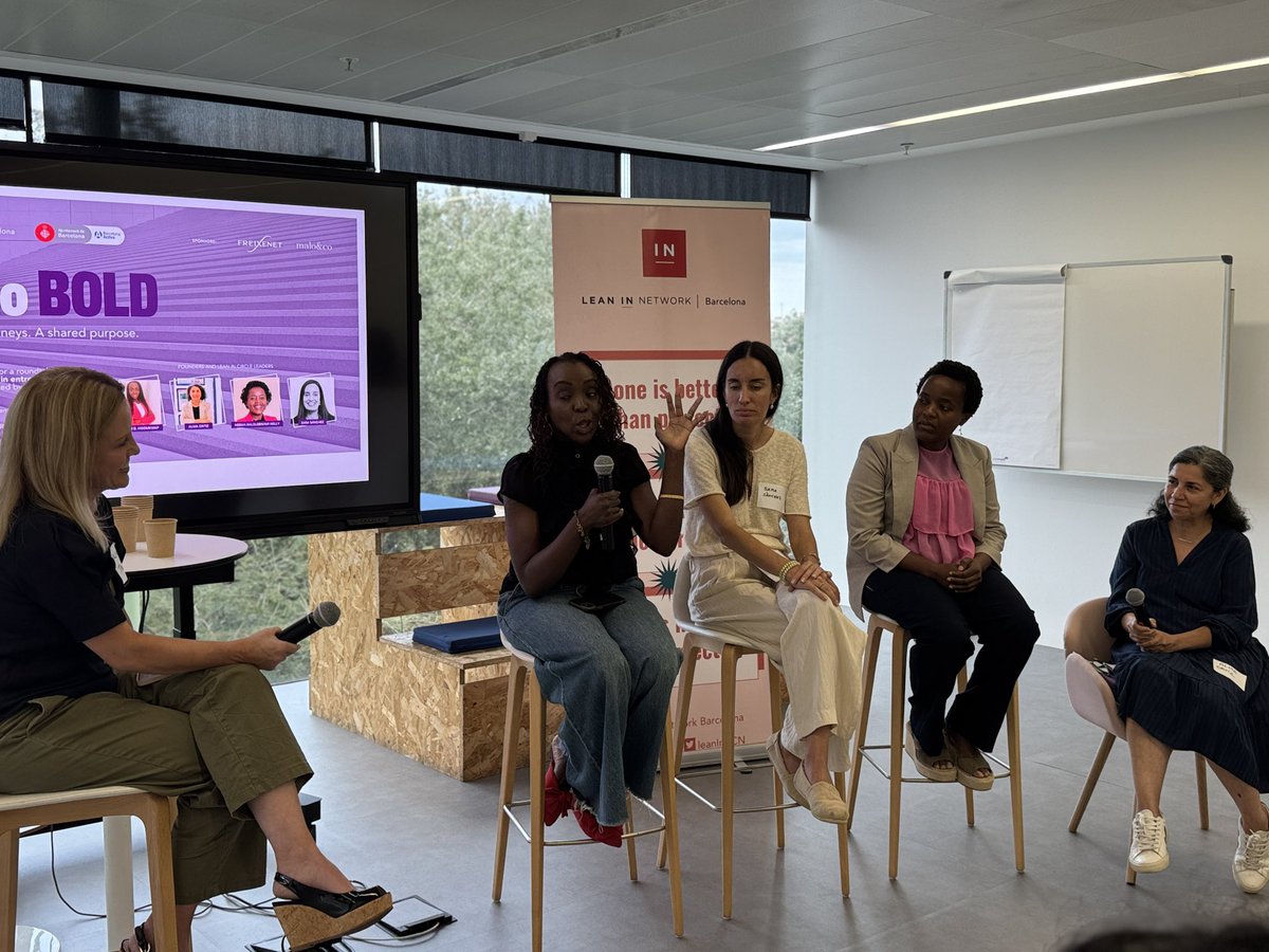 LeanInBCN's tweet image. Today we are #BackToBold with @RachelSThomas leading an interesting event where entrepreneur women are sharing their diverse journeys and their real stories #leaninbarcelona #lidera