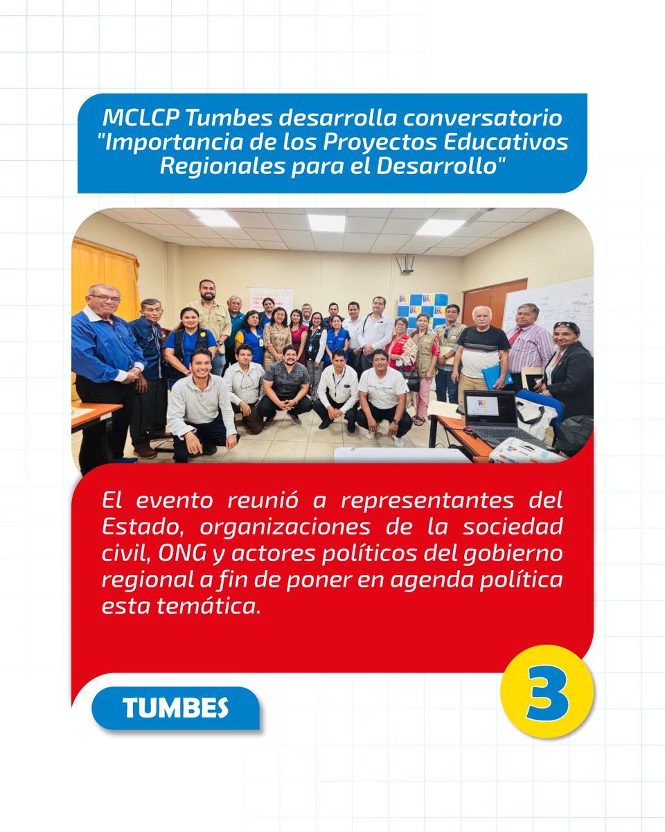 📣La Mesa en Acción📣

Conoce las actividades que las MCLCP de Apurímac, Cusco y Tumbes realizan:
1️⃣Nota Apurímac: tinyurl.com/3wh6pptj
2️⃣Nota Cusco: tinyurl.com/yeysjjth
3️⃣Nota Tumbes: tinyurl.com/58e9twzb

#MCLCP #PorUnaVidaDigna