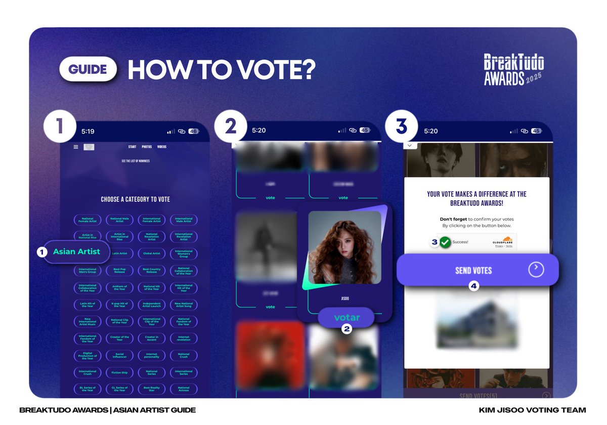 KIMJISOOVT's tweet image. [🏆] #JISOO ON-GOING VOTING

Forbes Korea Awards
🔗 bit.ly/JISOO-FORBES25
🔚 Sep 30, 11:59PM KST

Breaktudo Awards
🔗 bit.ly/JISOO-BTA2025
🔚 Oct 11, 11:59AM KST 
(Oct 10, 11:59PM BRT)