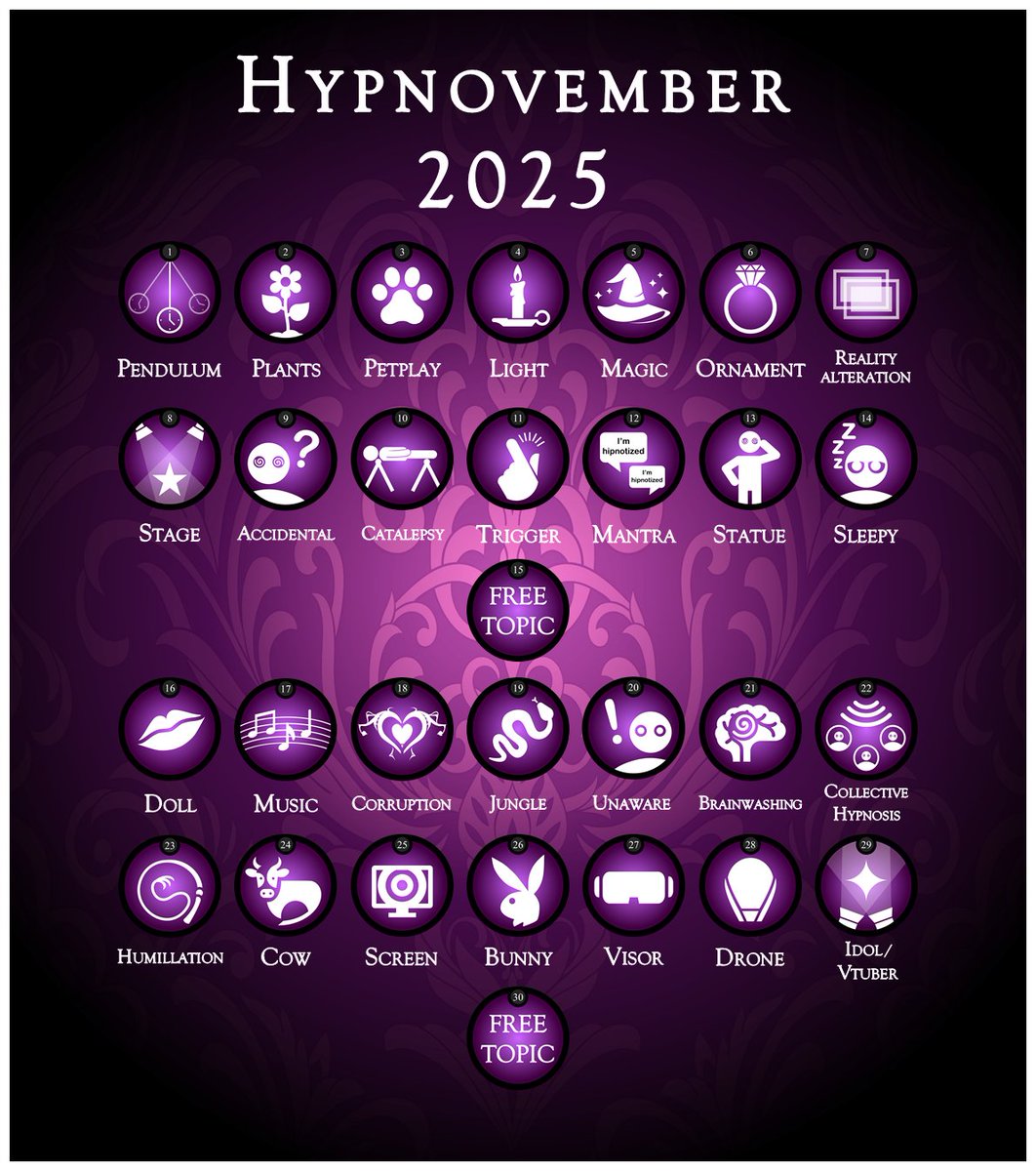 Shieol1's tweet photo. This November I plan to participate in the event organized by #Tiferet

I can't promise to complete all of the days of Hypnovember, so let me know which ones are you more exited to see from me

And If someone wants to request a day for a cm, let me know so you can reserve a spot https://t.co/60AzjJjid7