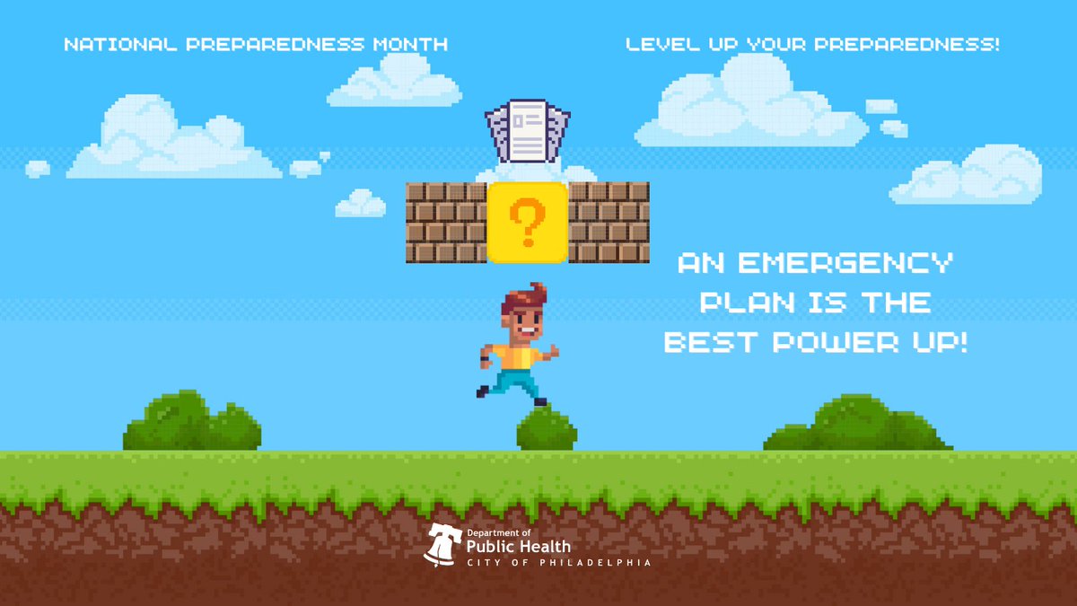 When an emergency happens, a fully developed plan is the best power up! Visit bit.ly/PHLPrepare to start planning today. #NationalPreparednessMonth #LvlUpPreparedness