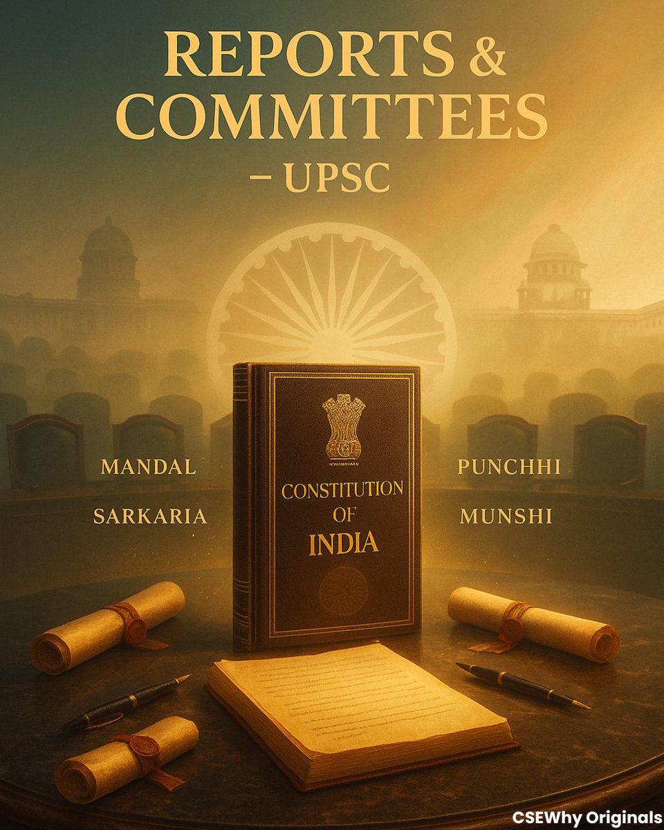 CseWhy's tweet image. 9 Reports &amp;amp; Committees for #UPSC; save this tweet