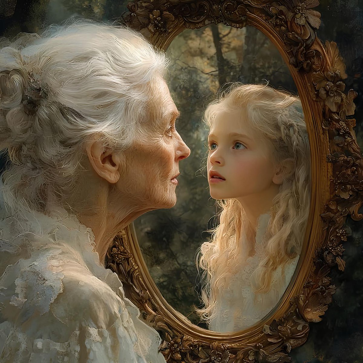 CaporalLusignan's tweet photo. Dans ce reflet, toute une vie : l’innocence d’hier rencontre la sagesse d’aujourd’hui.
Tout le mystère de la vie tient dans un souffle 🌺🙏🏻
#ParcoursDeVie #Émotion 🫶🏻 https://t.co/CYb8JyPwpx