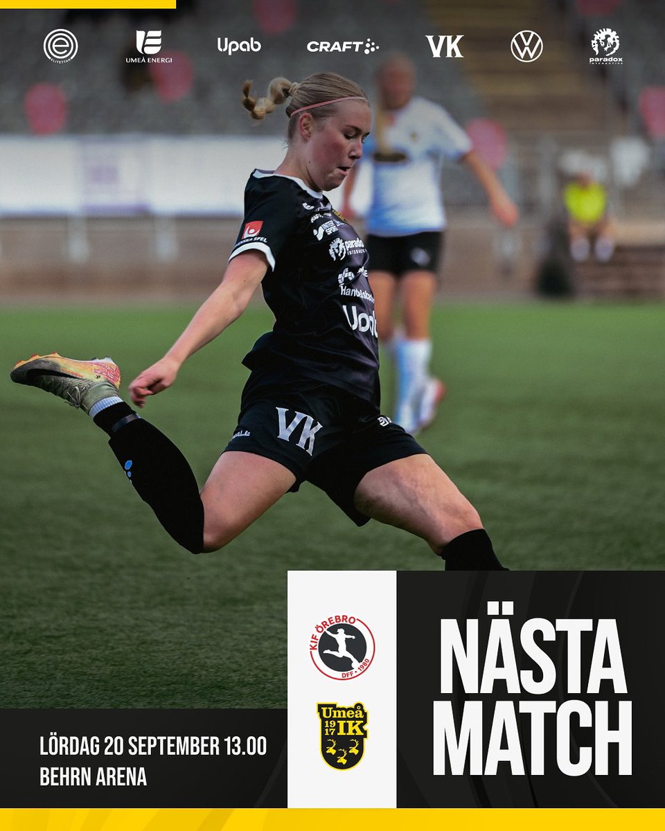 Härlig match i Örebro på lördag! ⚽️

<a href="/_Elitettan/">Elitettan</a> <a href="/Umeaenergi/">Umeå Energi</a> <a href="/PdxInteractive/">Paradox Interactive</a>