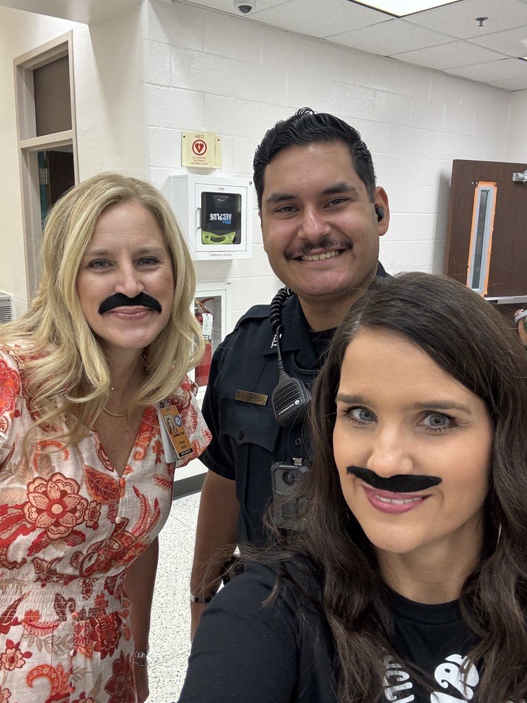 Some more fun for our attendance week kick off! . We "MUSTACHE" you to be here everyday was a huge success!!  @Humble_ISD <a href="/HumbleISD_MBE/">Maplebrook Elem</a> #MBEisFamily