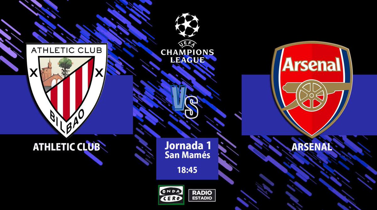 🏟️ Arranca el Athletic - Arsenal

🎙️ Narrador: <a href="/gacitores/">Gorka Acitores</a> 

🎤 Inalámbrico: <a href="/OlgaJiSe/">Olga Jiménez</a> 

🗣️ Profes: <a href="/JosRodriguez37/">Jose Rodríguez</a>, Manu Sarabia y Juan Andújar Oliver.

🔽 Vive con nosotros la #UCL en directo en #Radioestadio.

📻 ondacero.es

🔴 YouTube: youtube.com/watch?v=A-tlJq…