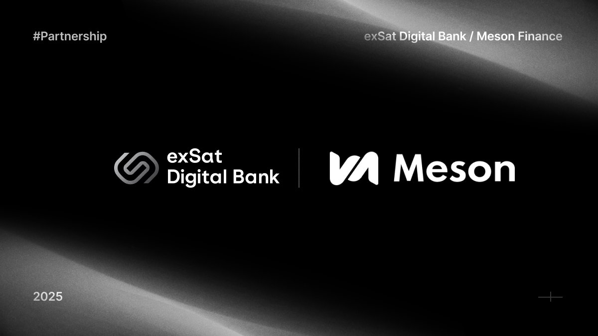 exSatNetwork's tweet image. We’re excited to team up with @mesonfi , one of the largest cross-chain bridges, to unlock more possibilities!
✅ With Meson’s support, more chains & assets now enter exSat Bank
✅ For Meson users, they get seamless access to exSat’s yields, RWAs & crypto-Card
✅ For exSat,…