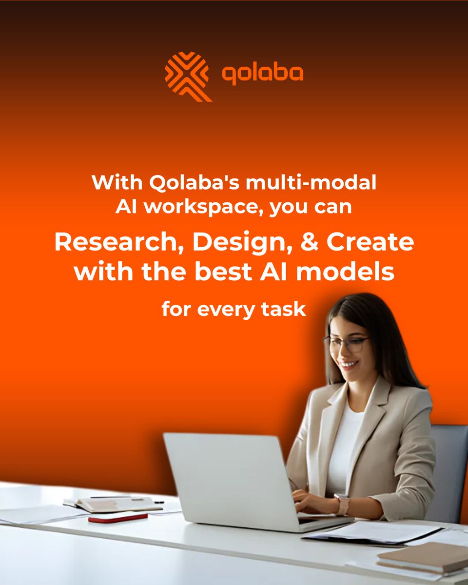 Qolaba's tweet image. Outgrown your single-model AI tool? It&apos;s time to go multi-modal. A fragmented workflow is an innovation killer. With #Qolaba, you can write, design, and create with over 60 AI models in a single, unified workspace. Stop juggling, start creating. #MultiModalAI #UnifiedAIToolkit