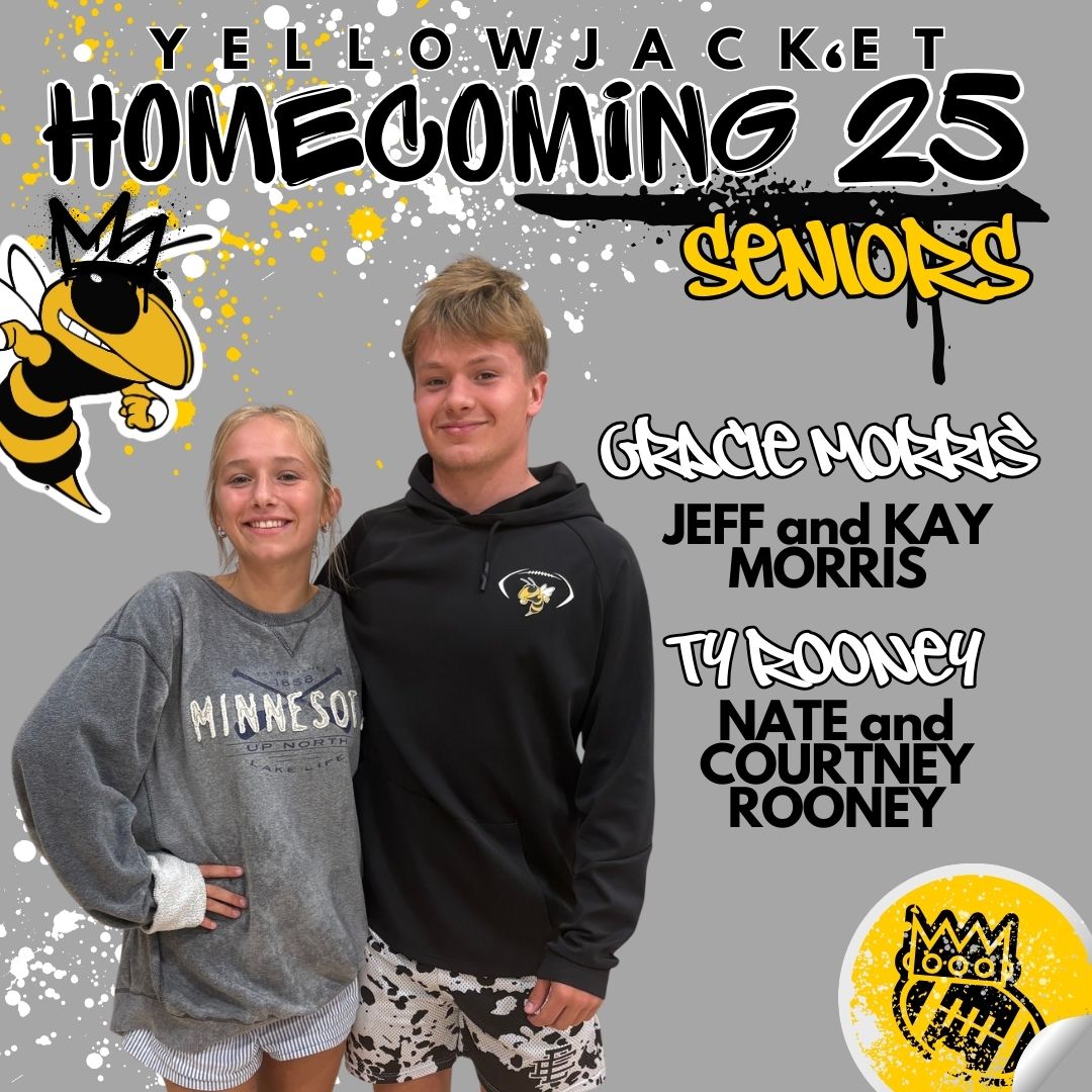 Next week is Yellowjacket Homecoming Week, kicking off with the Powderpuff Game and Coronation this Sunday (21st) at 6:00PM. This week, we would like to introduce you to our Homecoming Court.