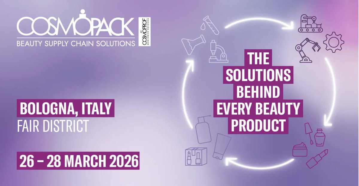 packagingdigest's tweet image. Explore the entire beauty supply chain and connect with the leading industry players at an event that is vital in shaping the future of cosmetics and personal care product sourcing &amp;amp; production. Find more details here: utm.io/ui8V9

#CosmopackBologna #Cosmopack #Ad