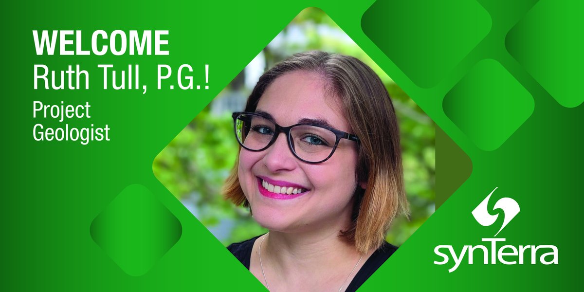 SynTerraCorp's tweet photo. We're very excited to have Ruth Tull P.G. join our team today as a Project Geologist! Help us make her feel welcome and drop a "congrats" down below!
#welcome #newteammember #growingteam #newhire #synterracorp https://t.co/HwhqW3cGit