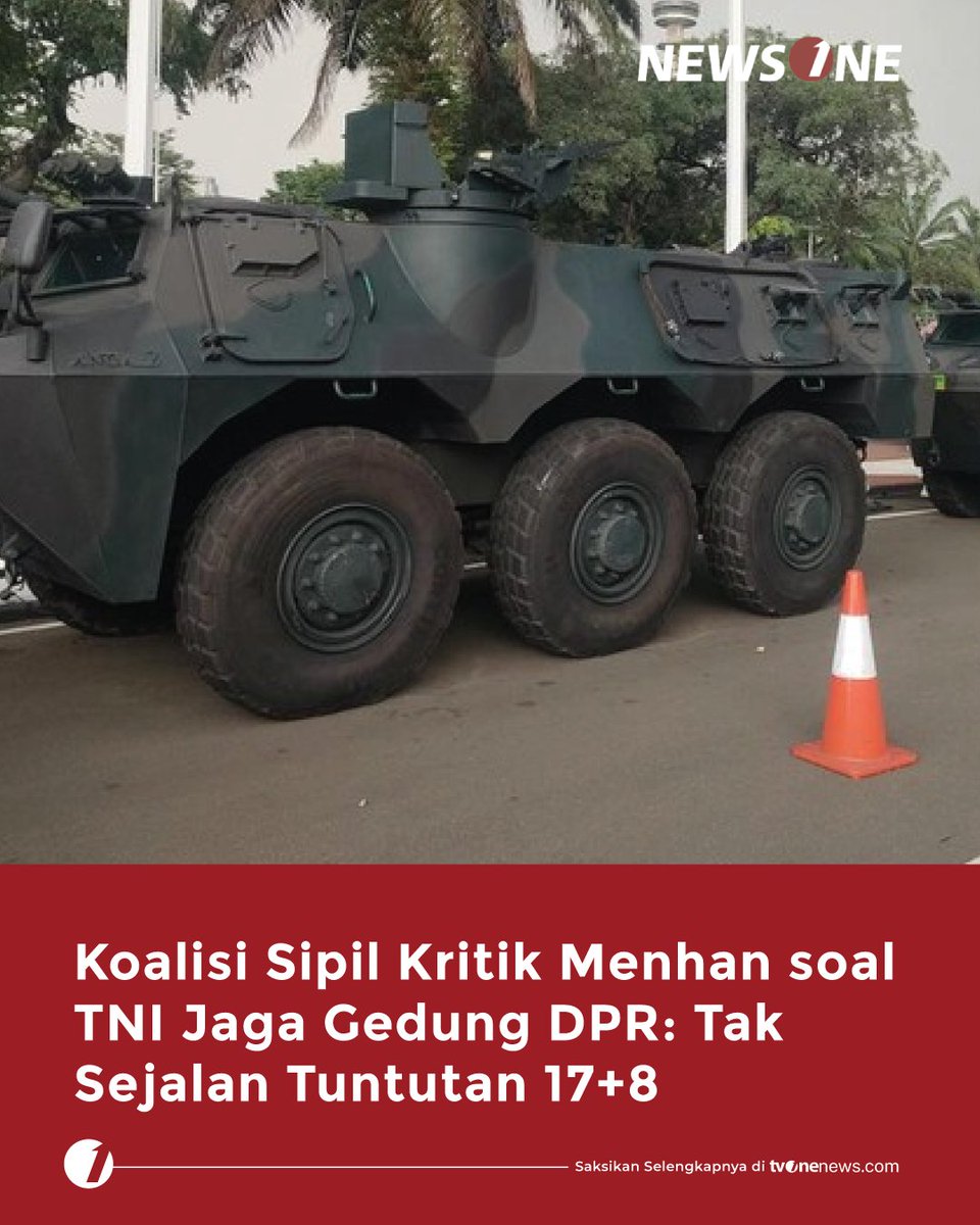 Menteri Pertahanan (Menhan) Sjafrie Sjamsoeddin mengaku telah menyetujui TNI dikerahkan untuk menjaga gedung DPR/MPR, Senayan, Jakarta. Koalisi Masyarakat Sipil mengkritik keputusan itu.

"Koalisi Masyarakat Sipil menilai pernyataan Menteri Pertahanan tidak sejalan dengan