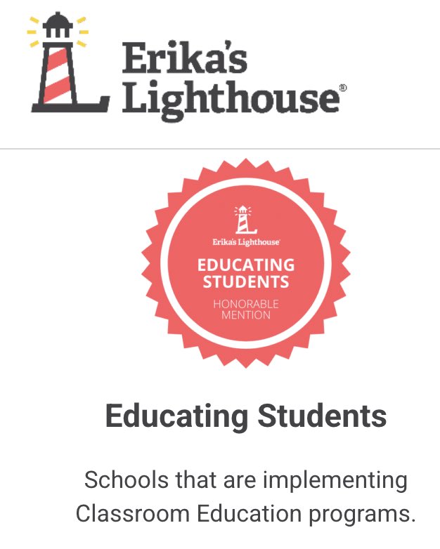 Annie Orlov (@annieorlov) on Twitter photo Northwood has received an Honorable Mention from Erika’s Lighthouse for its commitment to creating a school culture where mental health matters 💙 <a href="/nwhuskies/">Northwood Middle School</a> #112leads #ErikasLighthouse Northwood has received an Honorable Mention from Erika’s Lighthouse for its commitment to creating a school culture where mental health matters 💙 <a href="/nwhuskies/">Northwood Middle School</a> #112leads #ErikasLighthouse