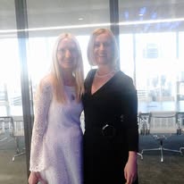 AmyLynchAuthor's tweet photo. Flashback to that 'pinch me' moment in @HarperCollinsUK  Towers, London, standing next to fellow author Claudia Carroll, enjoying the view (and maybe some bubby) ;) #BridewithoutaGroom #authorslife https://t.co/FxC6lne5LL
