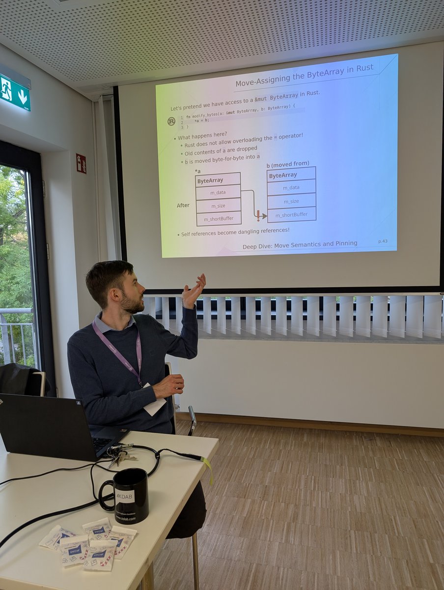 KDAB (@kdabqt) on Twitter photo Leon Matthes (KDAB) led a workshop on “Using Rust in an existing C++ application” at <a href="/OxidizeConf/">OxidizeConf</a> 2025. Participants learnt how to integrate Rust into C++ projects, bridge the two languages, and explored when #RustLang can make applications safer and easier to maintain. #Cpp Leon Matthes (KDAB) led a workshop on “Using Rust in an existing C++ application” at <a href="/OxidizeConf/">OxidizeConf</a> 2025. Participants learnt how to integrate Rust into C++ projects, bridge the two languages, and explored when #RustLang can make applications safer and easier to maintain. #Cpp