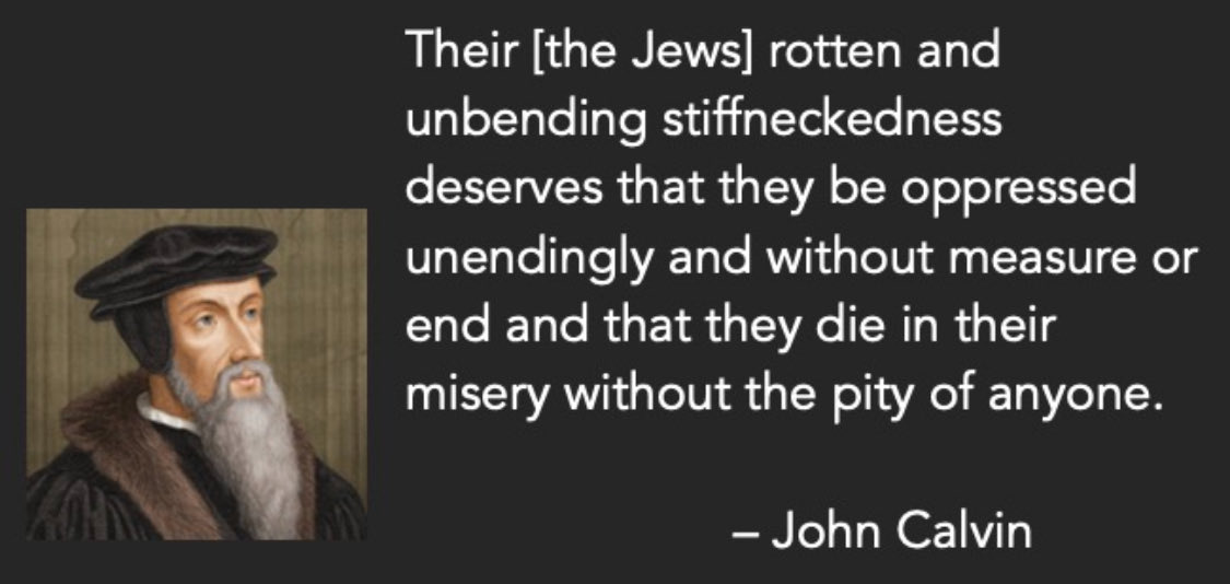 Prophetic!

John Piper: "The secular state of Israel today may not claim a present divine right to the Land…we should seek a peaceful settlement [based on] international principles”

Disclaimer: John Piper is a poor theologian. His calvinism has a role to play in the last days.