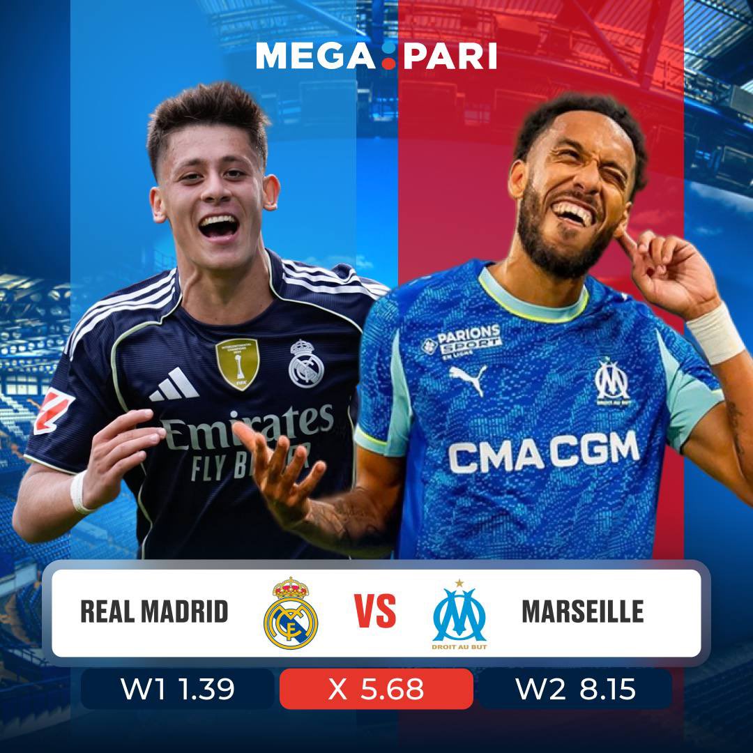 Şampiyonlar Ligi'nde Günün Maçı! ⚡️

Real Madrid 🆚 Marseille

Bugün hangi yıldız oyuncu gol atacak ve bu maçı kim kazanacak?

Tahminlerinizi yorumlarda paylaşın ve Megapari'ye bahis yapın! 💰