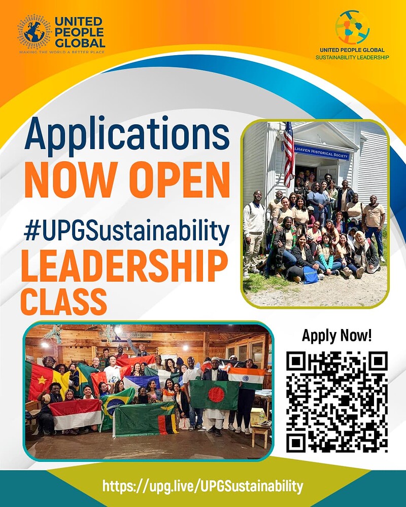 unitedpeople36's tweet image. Don&apos;t miss this opportunity to drive the change you desire and #MakeTheWorldBetter 💙

Application for #UPGSustainability Class of 2026 is OPEN. 

Visit: upg.live/UPGSustainabil… and apply now!