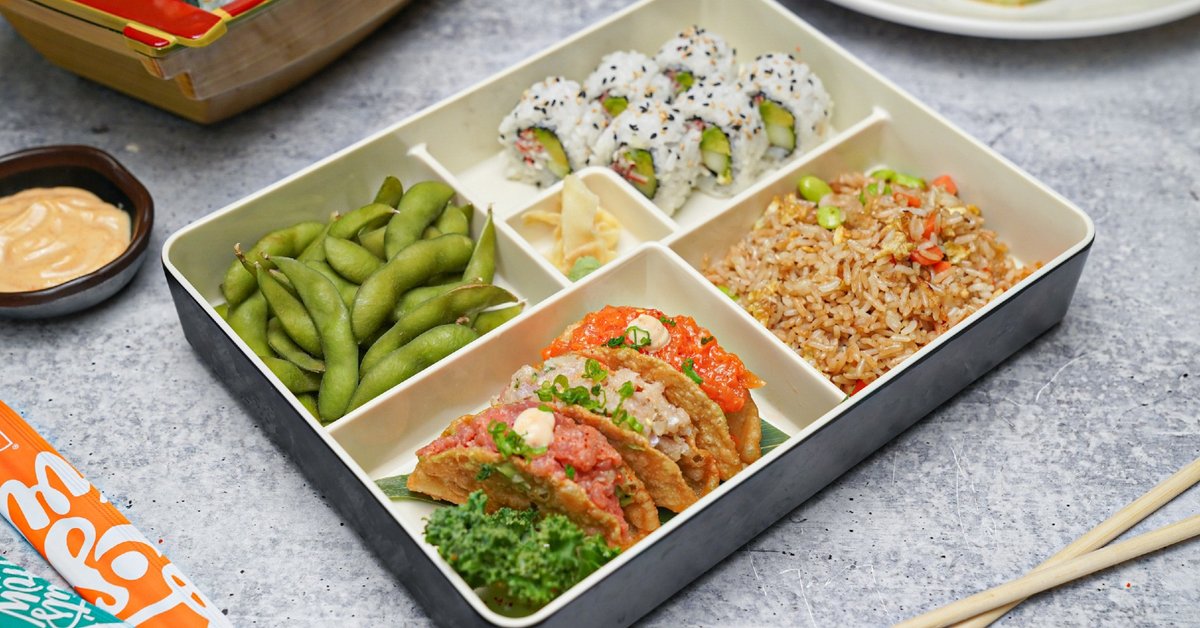 Why choose just one when you can have it all? 🍱

Our bento boxes are the perfect way to sample a little bit of everything. Pro tip: Don’t miss the sushi tacos, loaded with fresh ground salmon, yellowtail, and tuna. They’re a must-try!