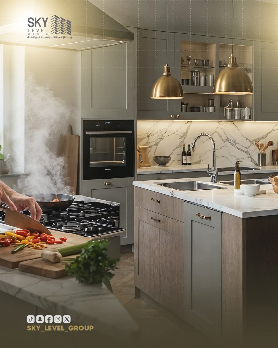 sky_level_group's tweet image. المطبخ… قلب البيت 💛
كل زاوية مصممة لتجمع بين الفخامة والراحة العملية.
مع Sky Level… تفاصيلنا ترفع المستوى.
 #SaudiDesign #جدة #نرفع_المستوى #SkyLevel #تصميم_يشبهك #ديكور #ديكور_نفسي
