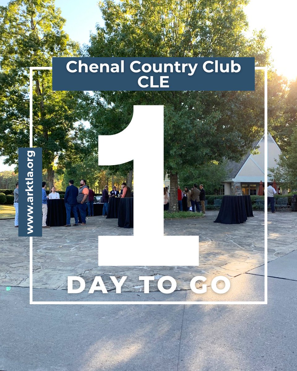 The ATLA Fall CLE Event is tomorrow! We can't wait to see everyone at Chenal Country Club in Little Rock. If you're not registered, it's not too late. We'd love to have you there. See you tomorrow!