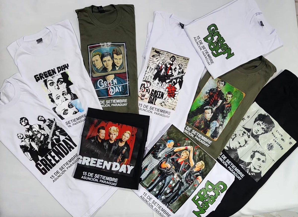 Me ayudan con un Rt,hice remeras para el concierto de Green Day y no vendí ni uno el día de ayer💔💔,son remeras 100% algodón,cuento con todos los talles,Les dejo mi número por si les interesa 0985116279!!