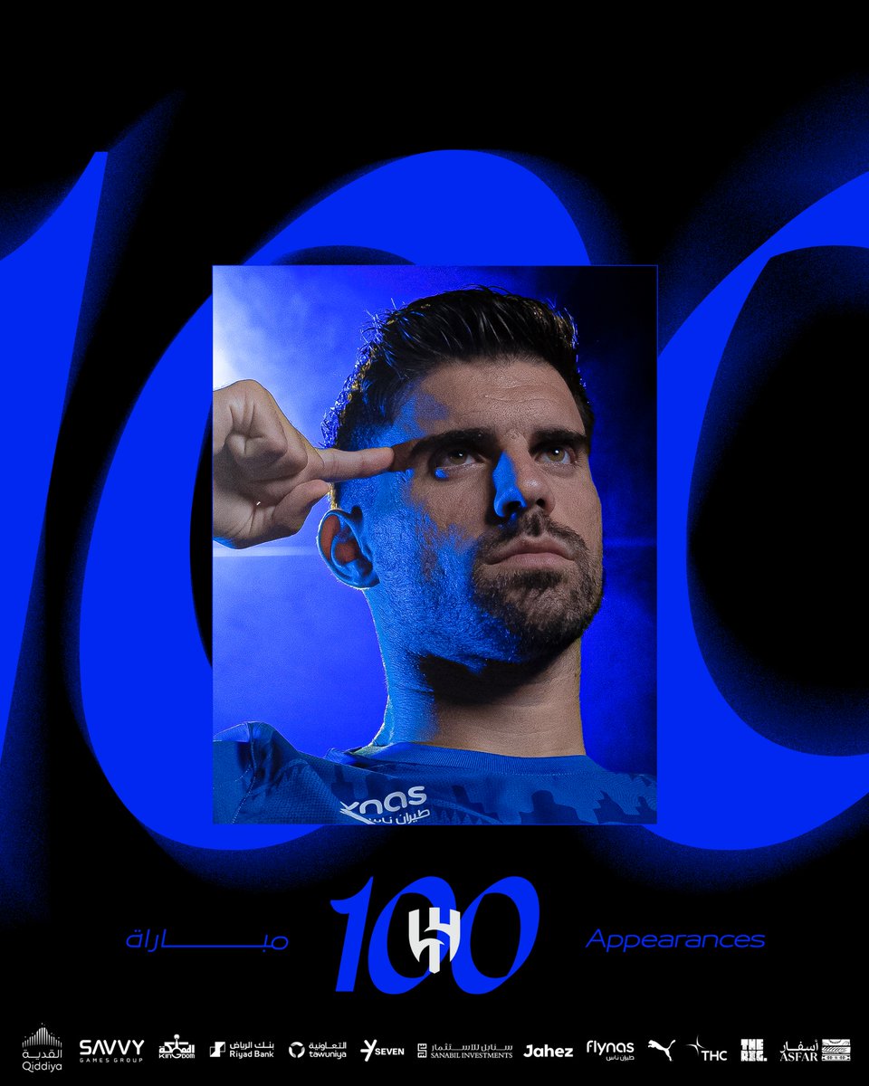 🔹 البرتغالي "روبن نيڤيز" 🇵🇹

الظهور رقم 1️⃣0️⃣0️⃣ بقميص #الهلال مساء اليوم 🤩