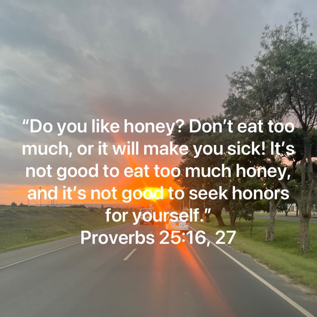 When you seek honors for yourself, it is likened to taking too much honey  - tenda wema nenda zako, isiwe ya kujitakia tu
Selfless living
#WisdomForLiving