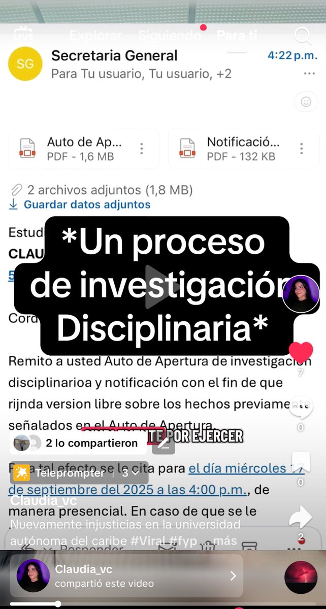 🚨 Es grave que la administración de Jorge Senior —impuesta por <a href="/Mineducacion/">MinEducación</a>— intente silenciar las denuncias estudiantiles abriendo procesos disciplinarios. El caso de Claudia Vargas, estudiante de Comunicación Social de la <a href="/UAutonoma/">Universidad Autónoma del Caribe</a>, es un ejemplo preocupante.
🧵 👇
