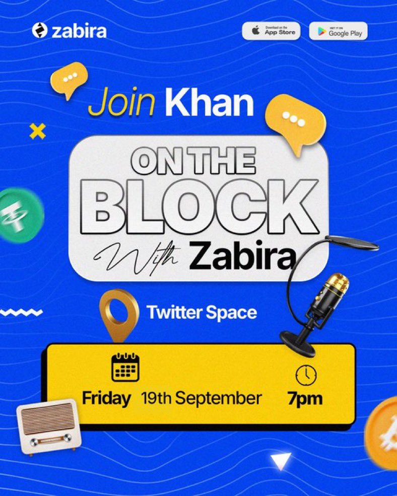 Join me on Friday with @thezabira  as we talk about everything you can do &amp; achieve with crypto. It’s gonna be an insightful one.. 

Set your reminders: x.com/i/spaces/1jMJg…
