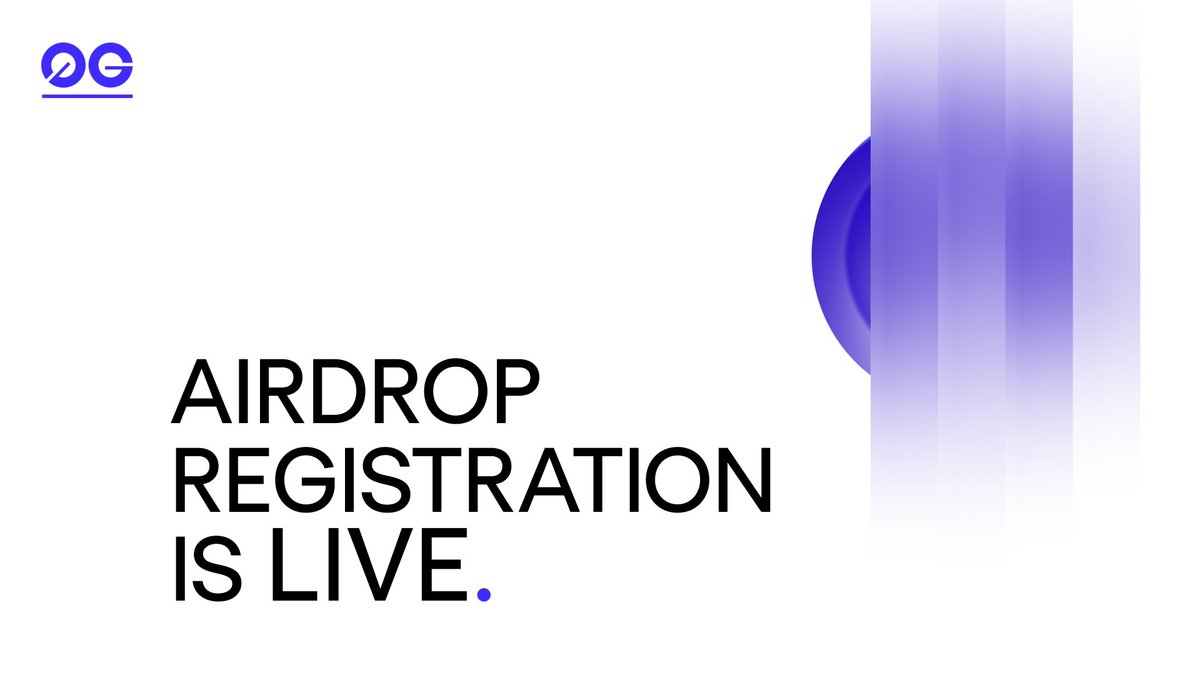 0G_Foundation's tweet image. It's time to Defy Gravity. Today, we are opening the doors for the 0G Community to register to claim their piece of Infinite AI.
The airdrop registration portal for the 0G token is live.
Enter the DeAI era: airdrop.0gfoundation.ai