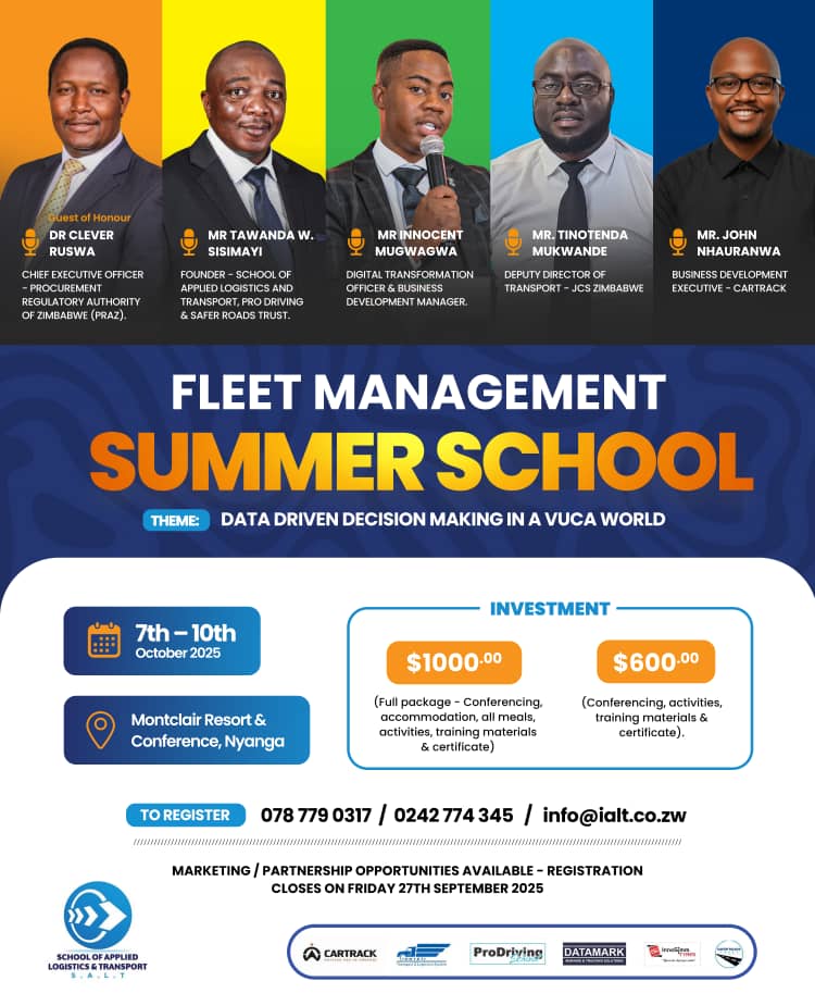 Fleet Management Summer School 2025 7th - 10th October 2025 Montclair Resort and Conference Nyanga